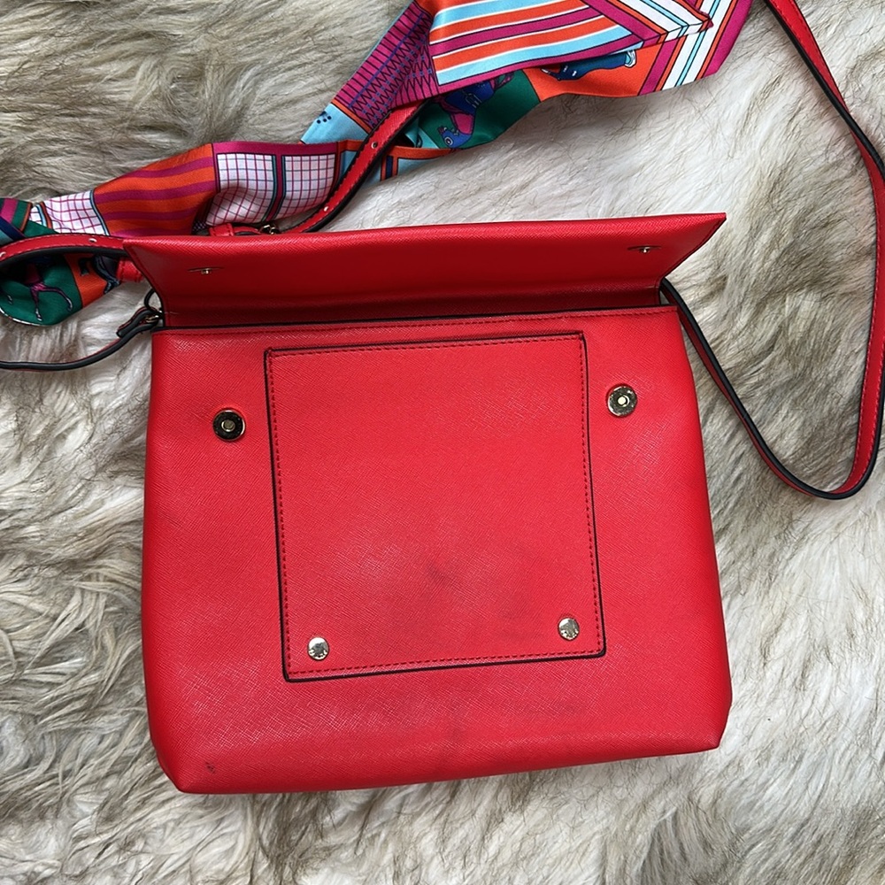 Dune London Red Leather Crossbody Bag - Picture 13 of 16